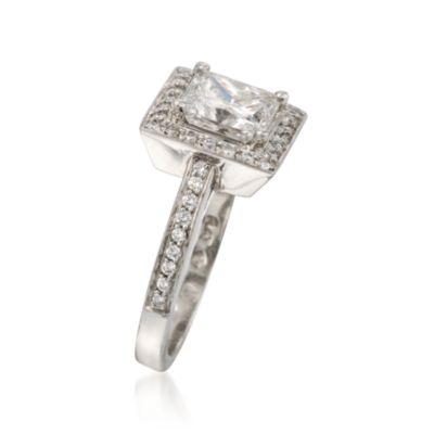 2.38 ct. t.w. Certified Princess-Cut Diamond Ring In Platinum. Size 7 &mdash; Alt Image 2