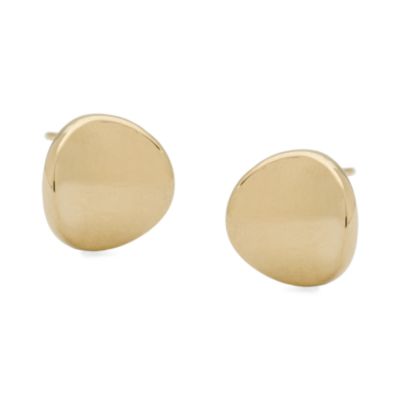 14kt Yellow Gold Free-From Button Earrings &mdash; Alt Image 1