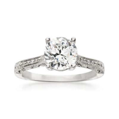 .15 ct. t.w.  Diamond Engagement Ring Setting in 18kt White Gold. Size 6.5 &mdash; Alt Image 1