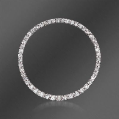 Roberto Coin .63 ct. t.w. Large Diamond Circle Pin in 18kt White Gold &mdash; Alt Image 1