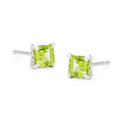 .90 ct. t.w. Peridot Studs In 14kt White Gold &mdash; Alt Image 1
