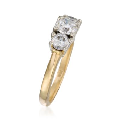 1.51 ct. t.w. Diamond Engagement Ring In 14kt Two-Tone Gold. Size 7 &mdash; Alt Image 3