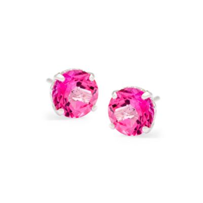 4.00 ct. t.w. Pink Topaz Stud Earrings In 14kt White Gold &mdash; Alt Image 1