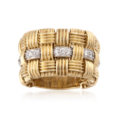 Roberto Coin .31 ct. t.w. Diamond Ring in 18kt Two-Tone Gold. Size 7 &mdash; Alt Image 1