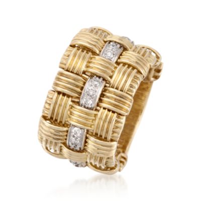 Roberto Coin .31 ct. t.w. Diamond Ring in 18kt Two-Tone Gold. Size 7 &mdash; Alt Image 3