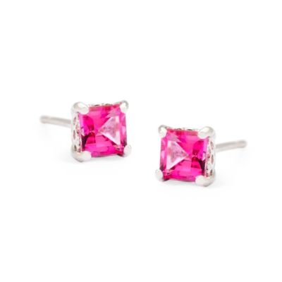 1.00 ct. t.w. Pink Topaz Stud Earrings In 14kt White Gold &mdash; Alt Image 1