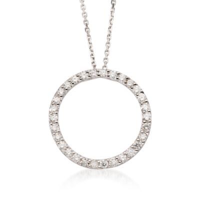 .75 ct. t.w. Diamond Circle of Eternity Necklace 14k White Gold 16" &mdash; Alt Image 1