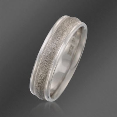 Scott Kay 6mm Men's 19kt White Gold Wedding Ring. Size 10 &mdash; Alt Image 2