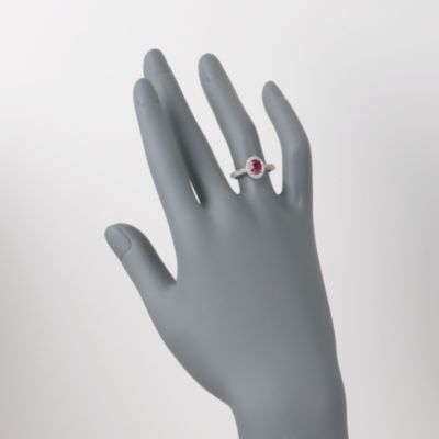 1.05 Carat Ruby and .50 ct. t.w. Diamond Ring in 18kt White Gold. Size 7 &mdash; Alt Image 2