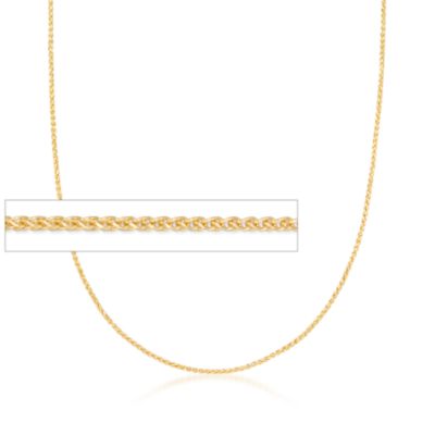 14kt Yellow Gold Wheat 1mm Chain Necklace &mdash; Alt Image 1