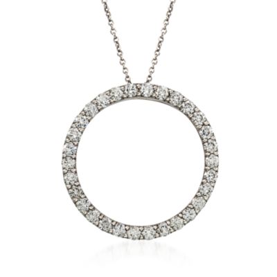 Roberto Coin 1.33 ct. t.w. Diamond "Circle of Life"  Necklace in 18kt White Gold. 16" &mdash; Alt Image 1