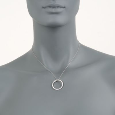 Roberto Coin 1.33 ct. t.w. Diamond "Circle of Life"  Necklace in 18kt White Gold. 16" &mdash; Alt Image 2