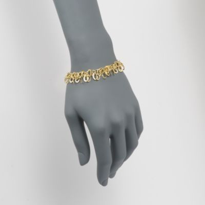 14kt Italian Yellow Gold Multi-Link Bracelet &mdash; Alt Image 2