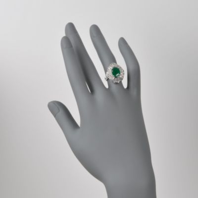 2.00 Carat Emerald and 1.50 ct. t.w. Diamond Ring In 18kt White Gold &mdash; Alt Image 2