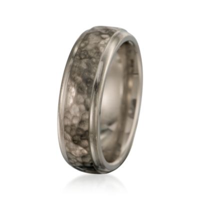 Men's Titanium Wedding Ring &mdash; Alt Image 2