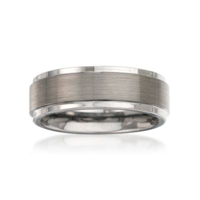Men's 7mm Tungsten Carbide Wedding Ring &mdash; Alt Image 1