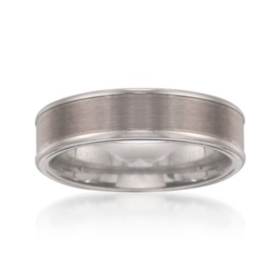 Men's 6mm Tungsten Carbide Wedding Ring &mdash; Alt Image 1