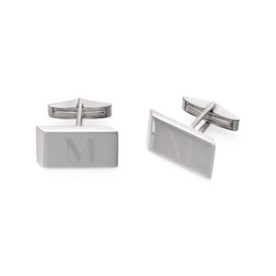 Men's Sterling Silver Rectangular Cufflinks &mdash; Alt Image 1