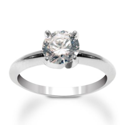 Engagement Ring Setting in 14kt White Gold &mdash; Alt Image 1