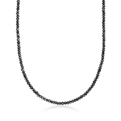 25.00 ct. t.w. Black Diamond Necklace in 14kt White Gold &mdash; Alt Image 1