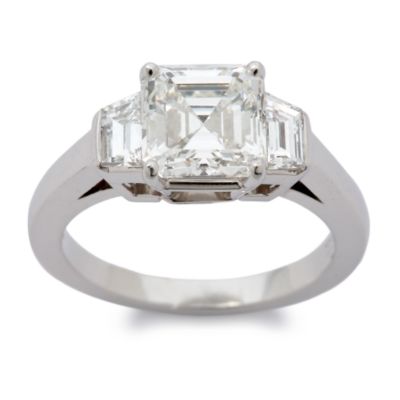 2.00 Carat Certified Diamond 3-Stone Engagement Ring With .47 ct. t.w. Diamonds In Platinum. Size 6 &mdash; Alt Image 1