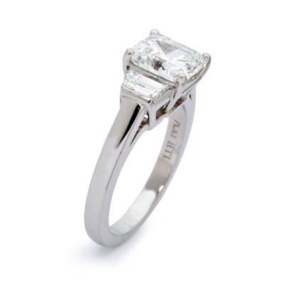 2.00 Carat Certified Diamond 3-Stone Engagement Ring With .47 ct. t.w. Diamonds In Platinum. Size 6 &mdash; Alt Image 3