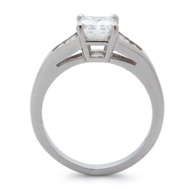 1.28 Carat Diamond Engagement Ring In Platinum With .38 ct. t.w. Diamond Sides &mdash; Alt Image 2