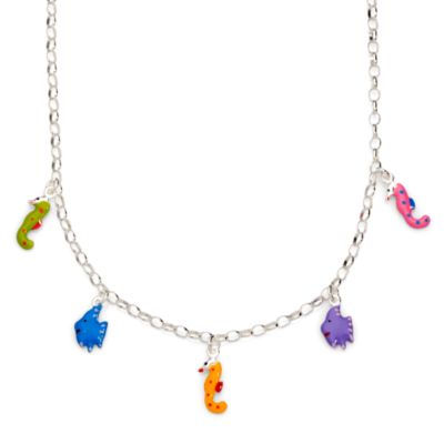 Child's Enamel Sea Animals Necklace In Sterling Silver 15" &mdash; Alt Image 1