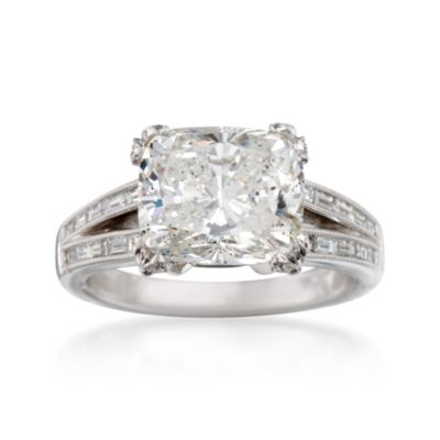 5.71 ct. t.w. Certified Diamond Engagement Ring In 18kt White Gold. Size 7 &mdash; Alt Image 1