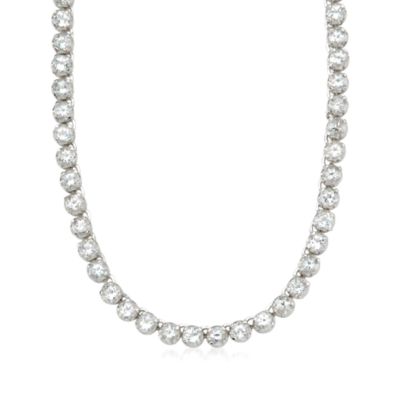 18.00 ct. t.w. White Topaz Tennis Necklace in Sterling Silver &mdash; Alt Image 1