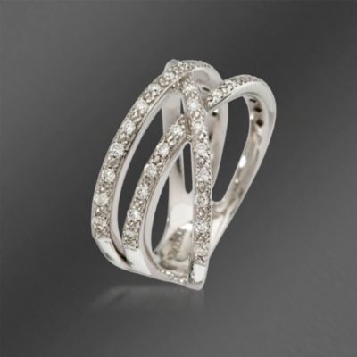 Charriol .36 ct. t.w. Diamond Ring in 18kt White Gold. Size 6.5 &mdash; Alt Image 3