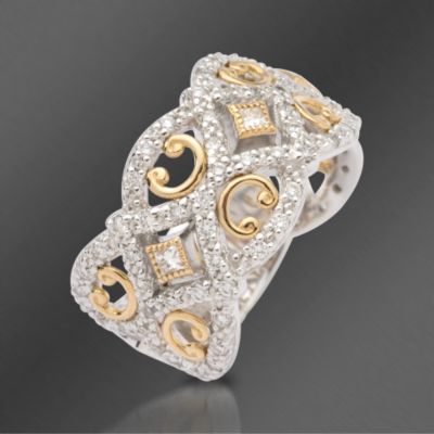 Charriol .87 ct. t.w. Diamond Ring In 18kt Two-Tone Gold. Size 6.5 &mdash; Alt Image 2