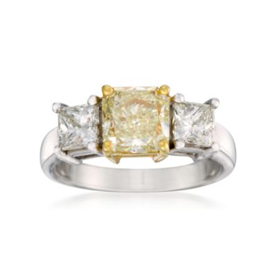 1.59 Carat Certified Diamond Engagement Ring With 1.02 ct. t.w. Diamonds in 18kt Two-Tone Gold &mdash; Alt Image 1