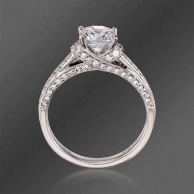 Scott Kay .38 ct. t.w. Diamond Engagement Ring Setting In 19kt White Gold. Size 6.5 &mdash; Alt Image 4