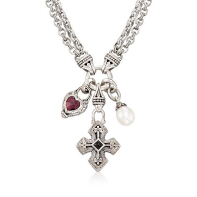 Scott Kay Sterling Silver Necklace With Charms . 18" &mdash; Alt Image 1