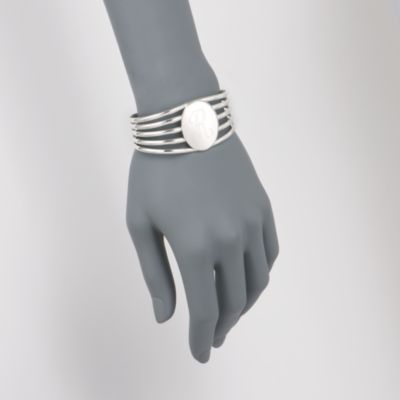 Sterling Silver Large Monogram Cuff Bracelet &mdash; Alt Image 2