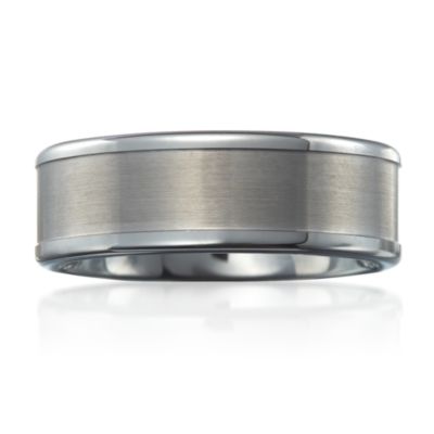 Men's 8mm Tungsten Carbide Wedding Ring &mdash; Alt Image 1