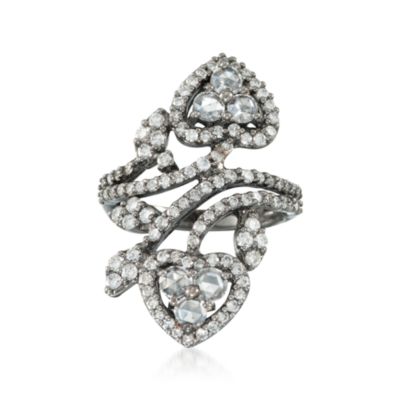 1.85 ct. t.w. Diamond Swirl Ring In 14kt White Gold 