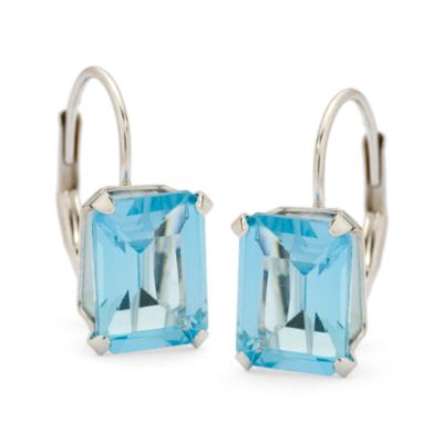 2.75 ct. t.w. Swiss Blue Topaz Drop Earrings In 14kt White Gold &mdash; Alt Image 1