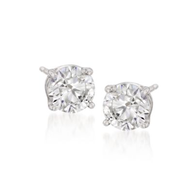 4.00 ct. t.w. CZ Stud Earrings in Sterling Silver &mdash; Alt Image 1