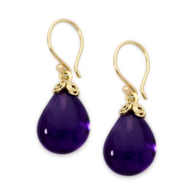 17.00 ct. t.w. Amethyst Earrings In 14kt Yellow Gold &mdash; Alt Image 1