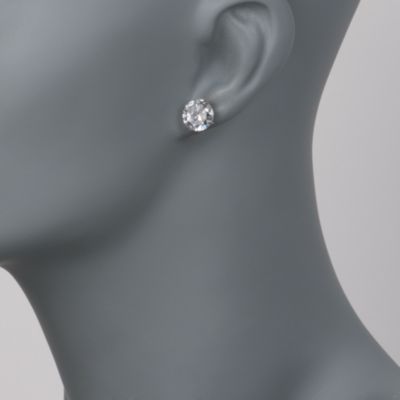8.00 ct. t.w. CZ Stud Earrings In 14kt White Gold &mdash; Alt Image 2