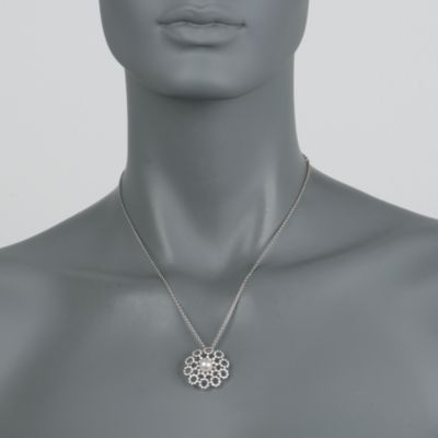 Mikimoto 7mm Akoya Pearl and .66 ct. t.w. Diamond Pendant Necklace in 18kt White Gold. 18" &mdash; Alt Image 2