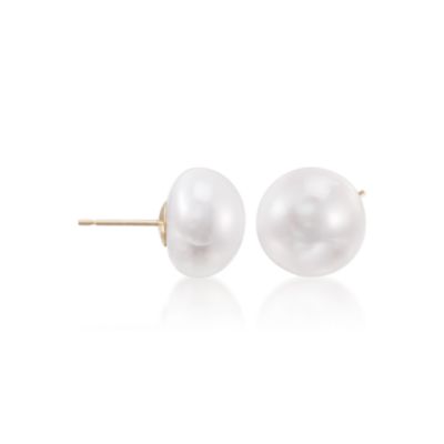 7-7.5mm Pearl Earrings in 14kt Yellow Gold &mdash; Alt Image 3