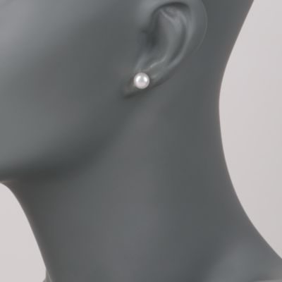 7-7.5mm Pearl Earrings in 14kt Yellow Gold &mdash; Alt Image 2