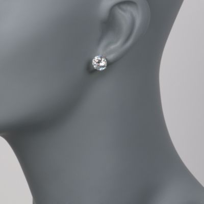 6.00 ct. t.w. CZ Stud Earrings In 14kt White Gold &mdash; Alt Image 2