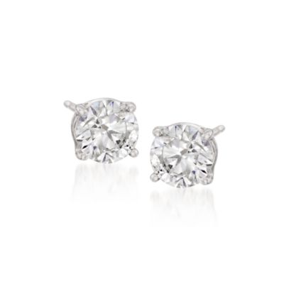 1.00 ct. t.w. CZ Stud Earrings in Sterling Silver &mdash; Alt Image 1