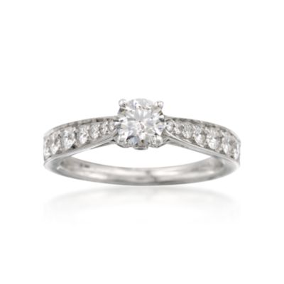 Hearts on Fire .90 ct. t.w. Diamond Engagement Ring In 18kt White Gold. Size 6.5 &mdash; Alt Image 1