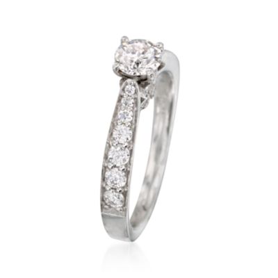 Hearts on Fire .90 ct. t.w. Diamond Engagement Ring In 18kt White Gold. Size 6.5 &mdash; Alt Image 2