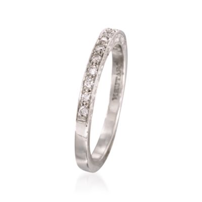 .14 ct. t.w. Engraved Diamond Ring in Platinum &mdash; Alt Image 3